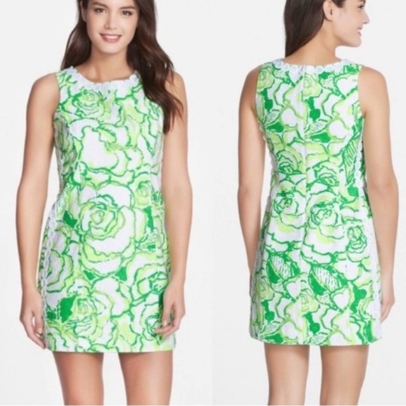 Vintage Lilly Pulitzer Mila Resort Heart Breaker Jacquard Lace Shift mini Dress - Picture 5 of 9